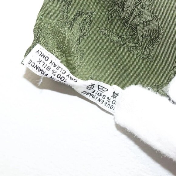 HERMES Carre 90 Scarf ""L'INSTRUCTION DU ROY"" Silk Green Auth - Picture 11 of 15